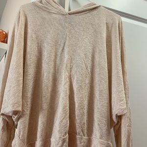 Cream Hoodie- Over sized